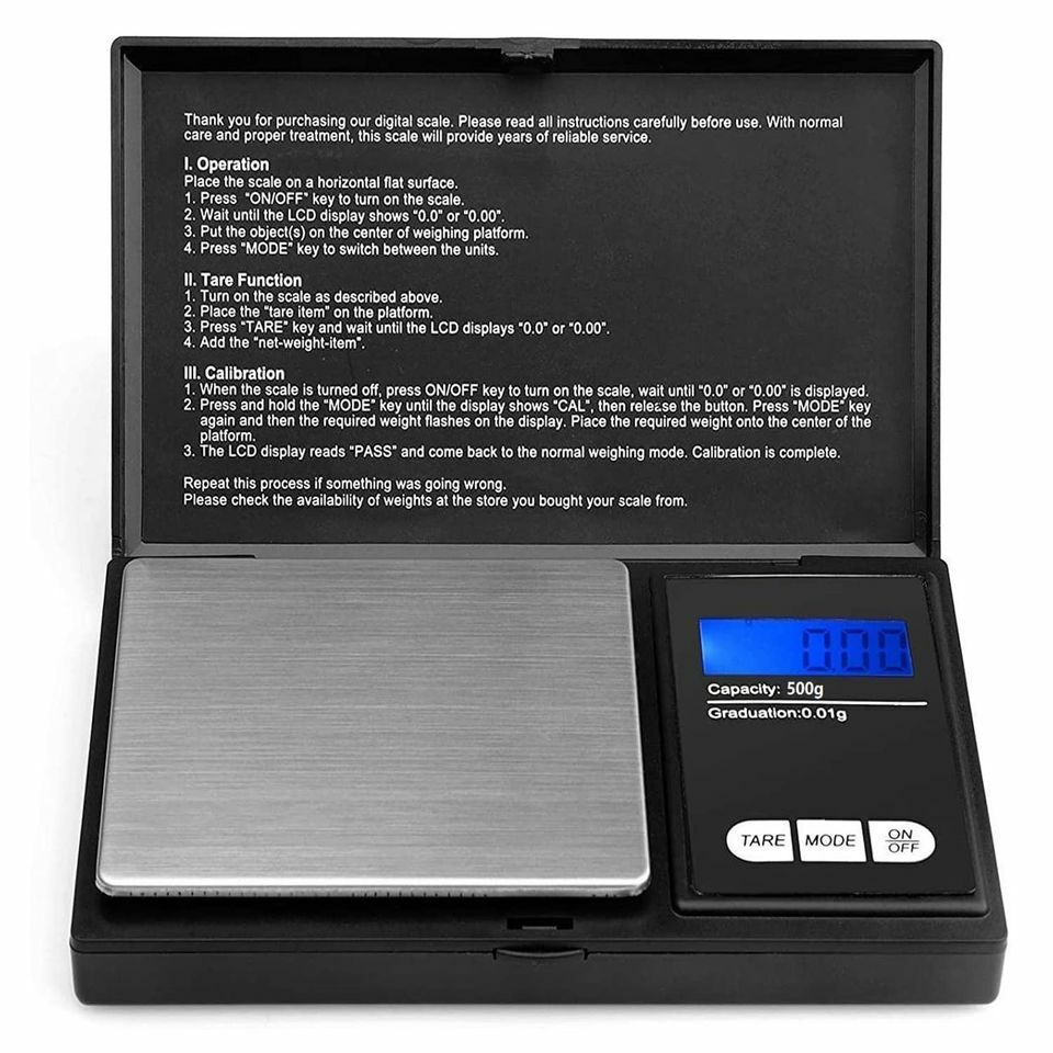 Digital Scale 0.01-500g for Kitchen Jewellery, Drug, Tea,Yeast,Gold, Coffee MORE gallery