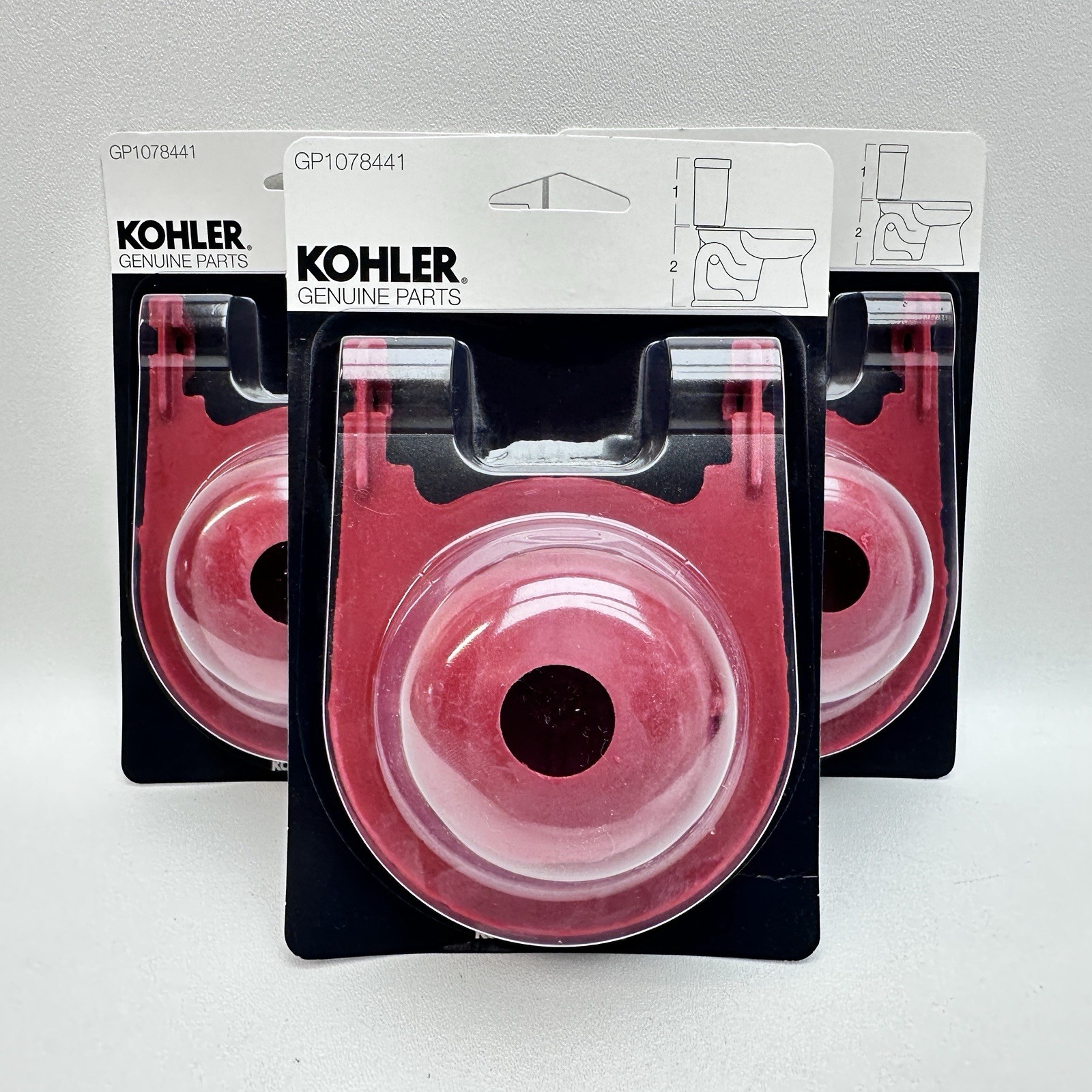 (3) Kohler Class 5 Toilet Flapper For Two-Piece Toilets - Model GP1078441 - NEW gallery