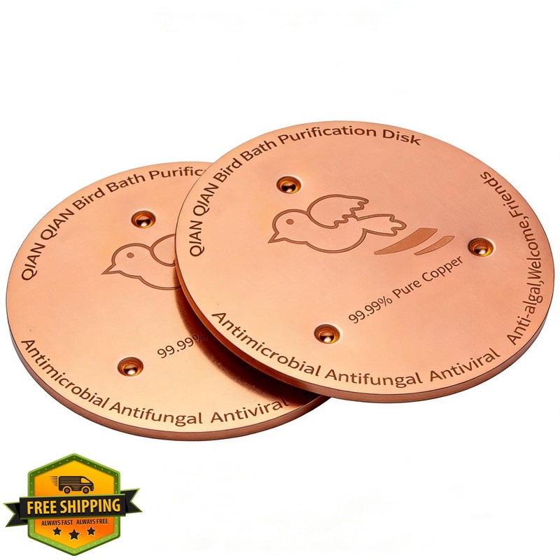 Copper Bird Bath Purification Disk Pure Copper Cleaning Disc All-Season gallery