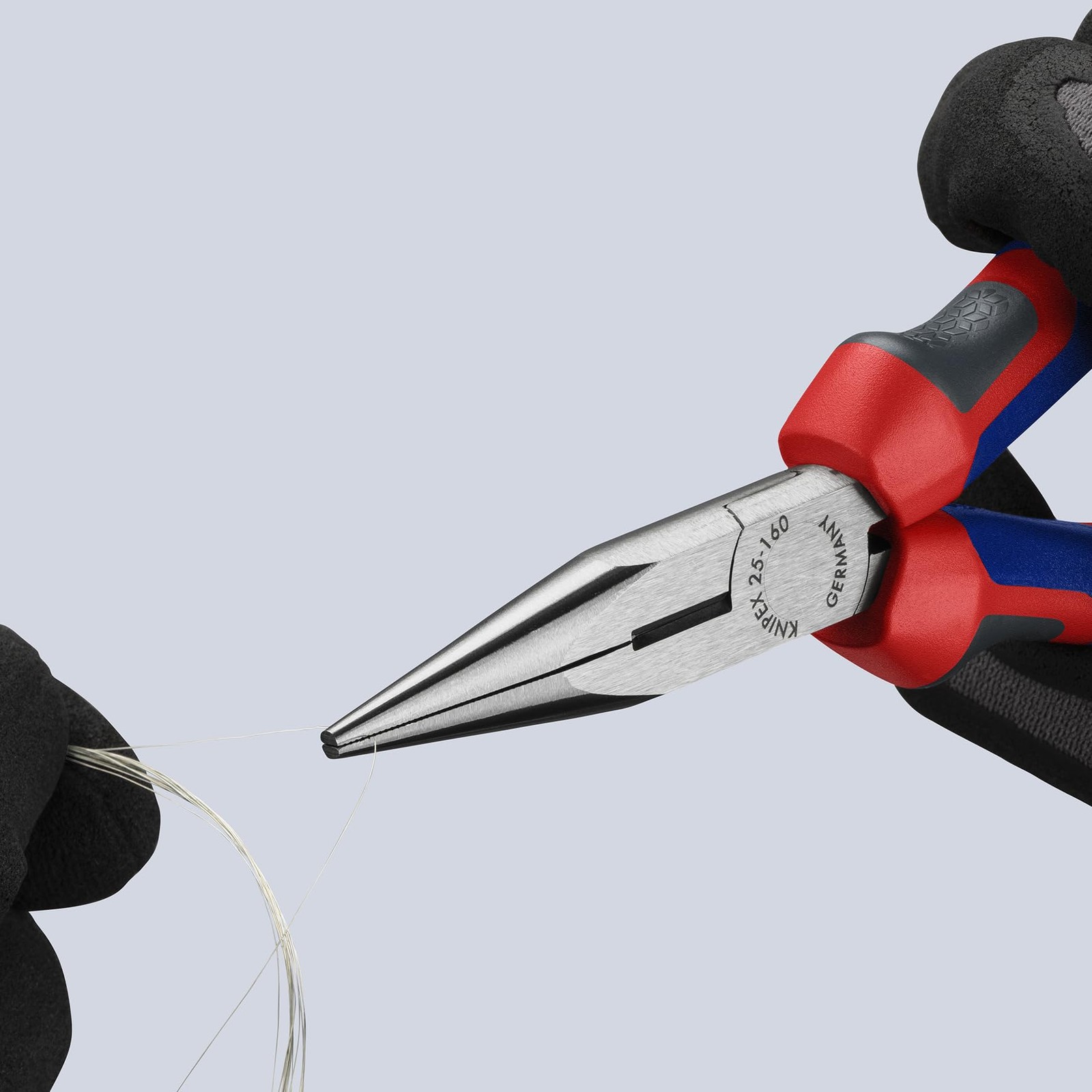 KNIPEX Long Nose Pliers w/Cutter, MultiComponent 25 02 160,61/4 inches gallery