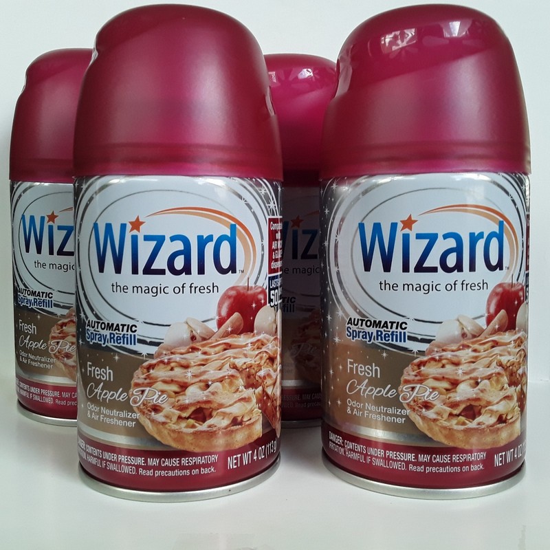 Wizard Automatic Spray Refill-Fresh Apple Pie- Lot of 4, Last Up To 50 Days gallery