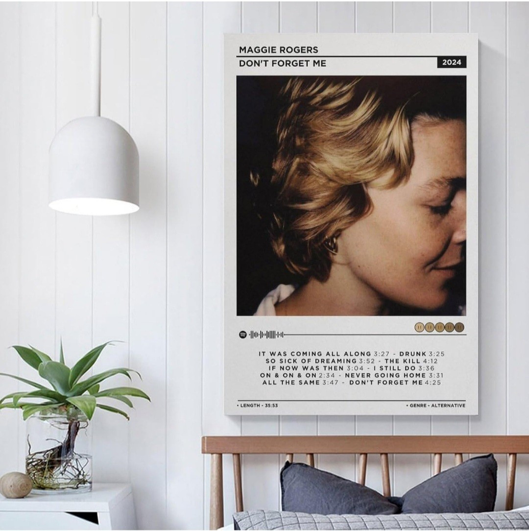 Maggie Rogers - Don’t Forget Me 2 Canvas Poster Decoration Unframed 18"L x 12"W gallery