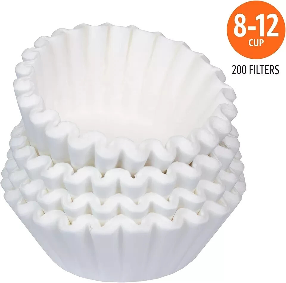 *Coffee Filters 8-12 Cup, 200 Count, Basket Coffee Filter, Paper Filters White.* gallery