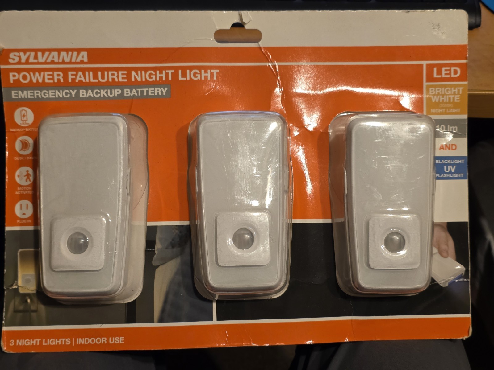 Power Failure LED Night Lights Emergency Backup Motion Activated 3 pack New gallery