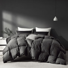 Oversized Grey Goose Down Comforter, 750+ Fill Power, 1200TC Cotton Blend