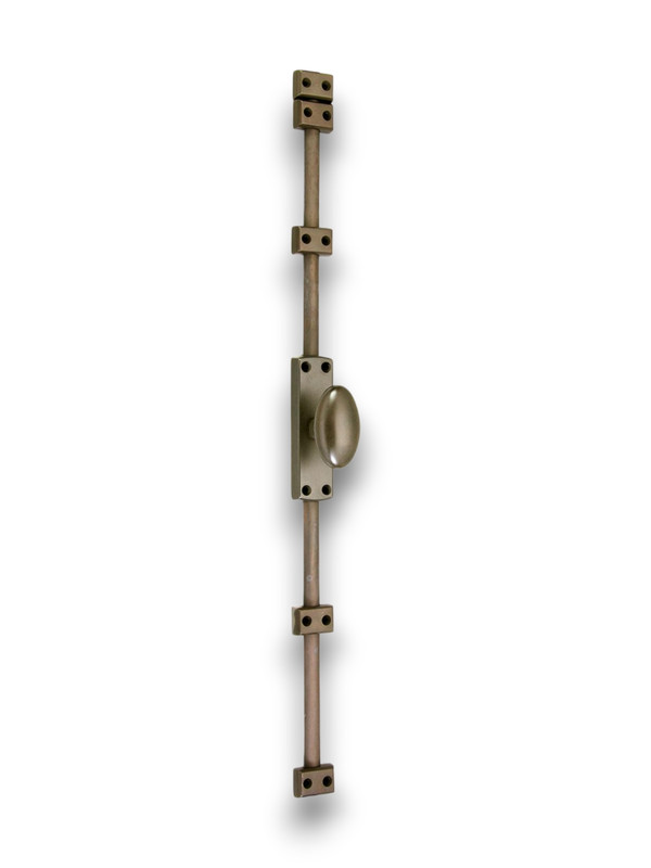 Solid Brass Egg Knob Cremone Bolt 1200 Series CB-1200-75 Antique Brass Hardware gallery