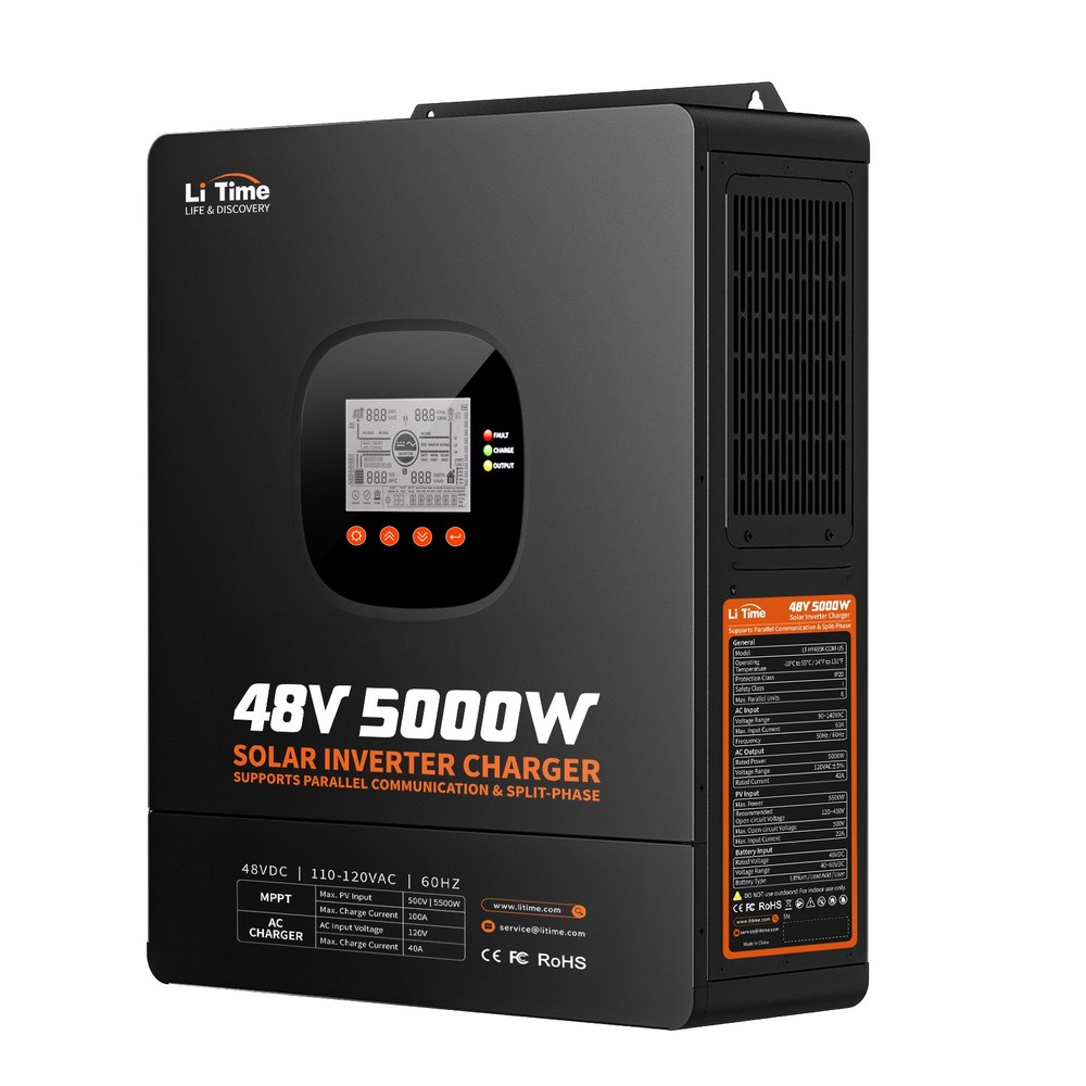 Refurbished LiTime 48V 5kW Split Phase All In One Solar Inverter Charger forHome