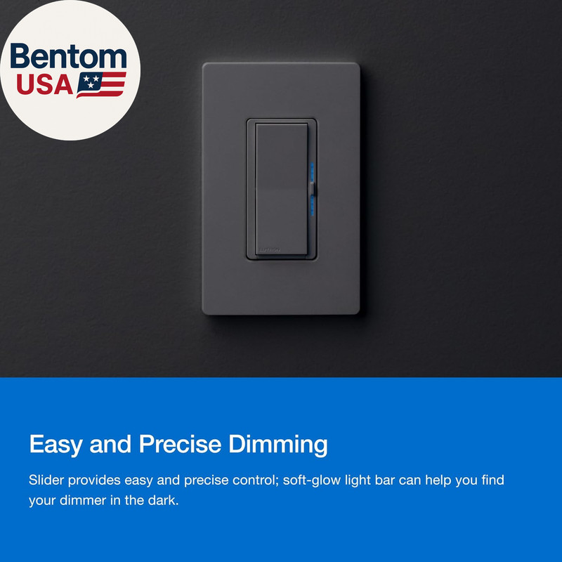 Diva Smart Dimmer Light Switch 3-Way Kit for Caseta Smart Lighting, W/Plate, Pic gallery