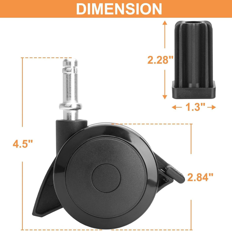 BBQ Locking Caster w/Insert for Weber Genesis 300 Grill Wheel Replacement 70360 gallery