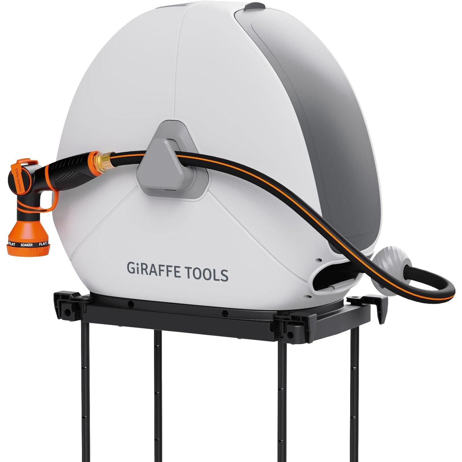 Giraffe Tools Retractable Garden Hose Reel Ground Mounted 360° rotation 82-130FT gallery