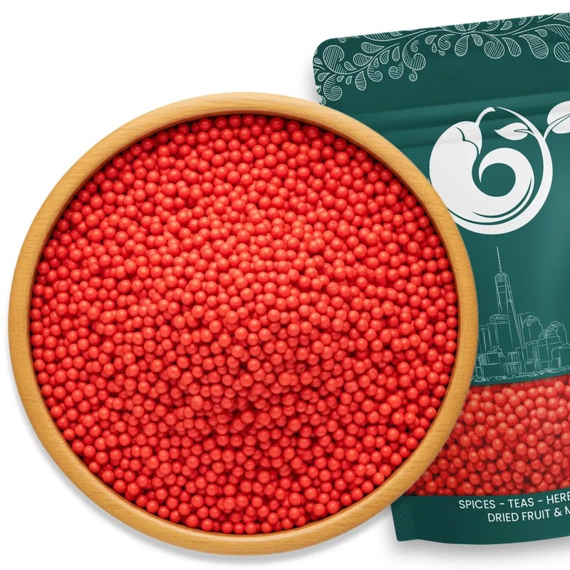 Holiday Red Nonpareils – Mini Round Candy Sprinkles, Baking, Decor Treats - 1LB gallery