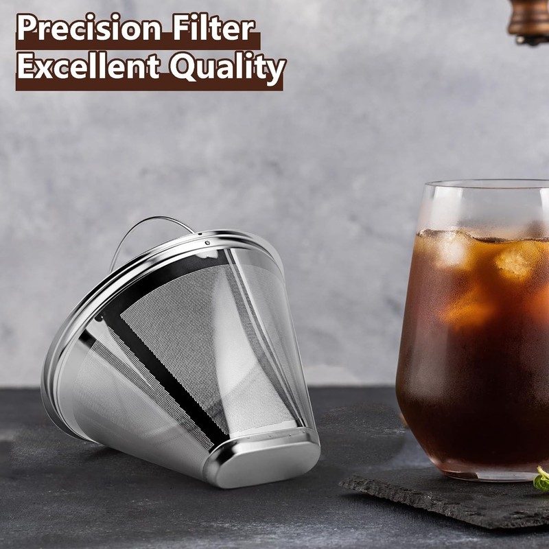 Coffee Filter Compatible,Moccamaster Coffee Machine,Stainless Cone Reusable Fi.. gallery