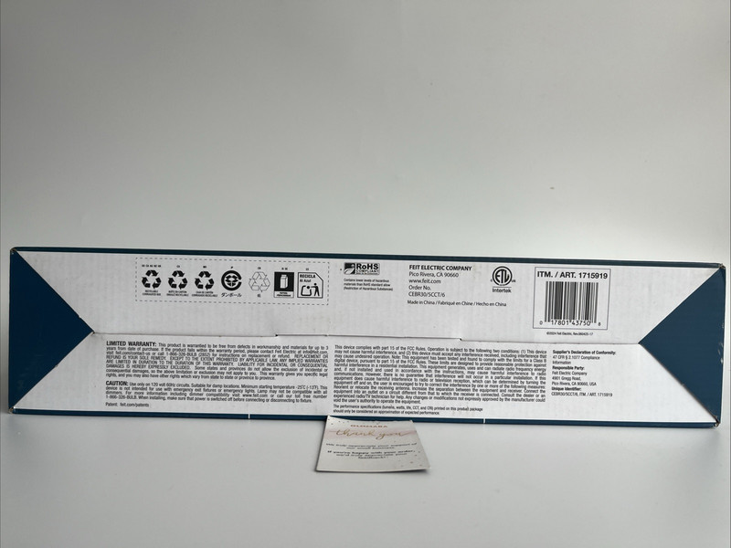 Feit Electric Dimmable LED Bulbs BR30 65W Replacement 6500K 6-Pack gallery