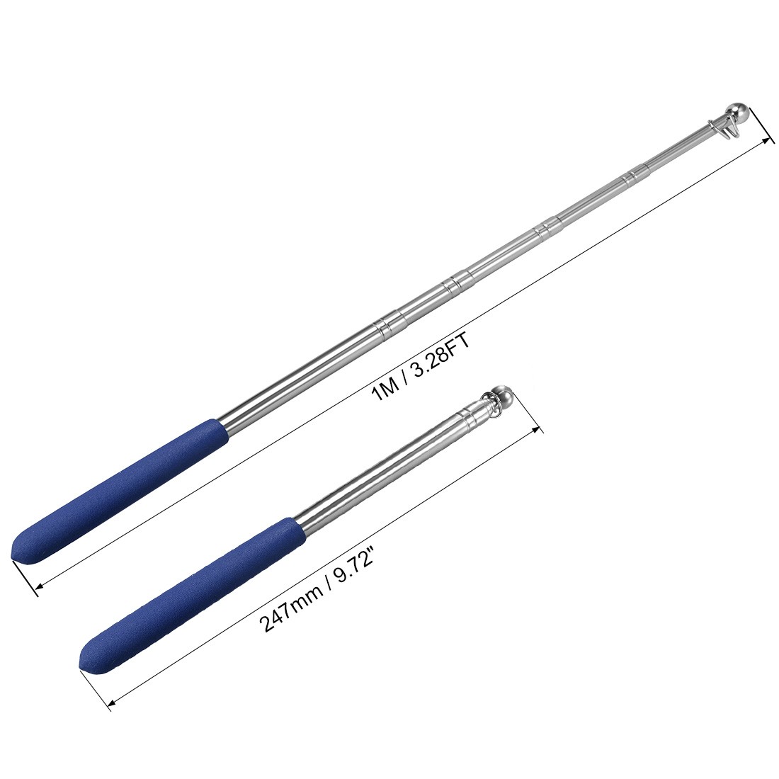 4pcs 3.28FT/1M, Handheld Flagpoles, Guide Flag Pole,Blue gallery