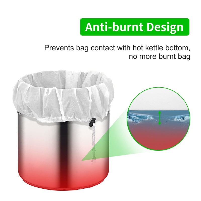 3x Drawstring Straining Brew Bag Extra Large Fine Mesh for Fruit Grape Wine Beer gallery
