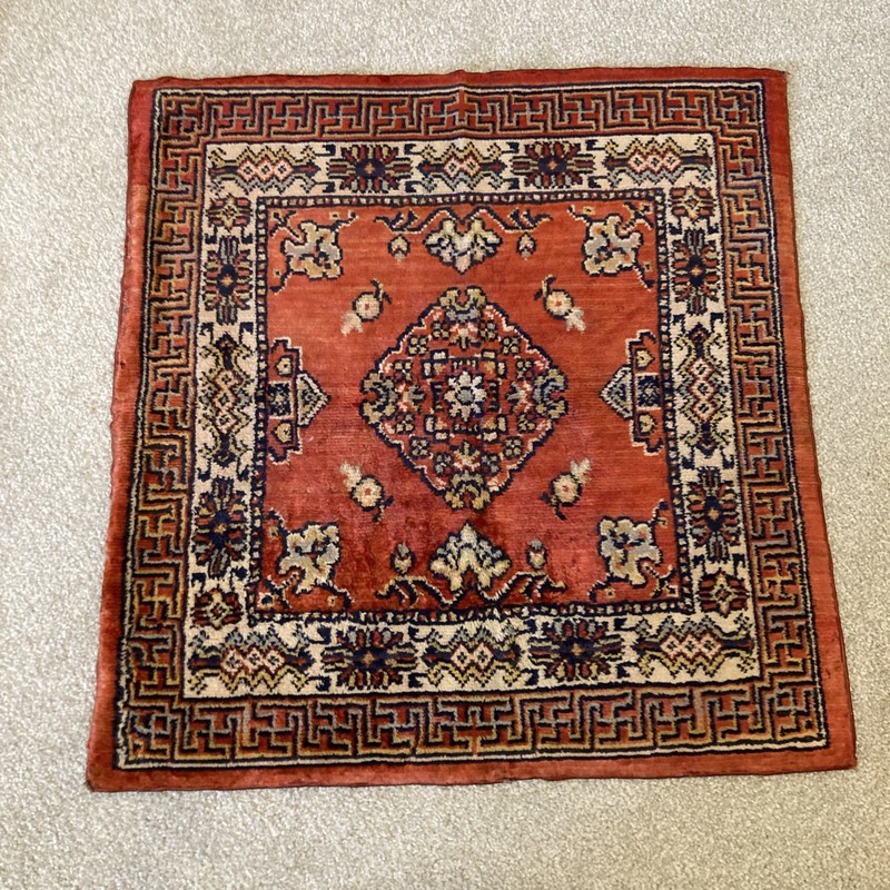 Red Arab Inspired Table Square 20 x 20 inch Centerpiece Medallion lined gallery