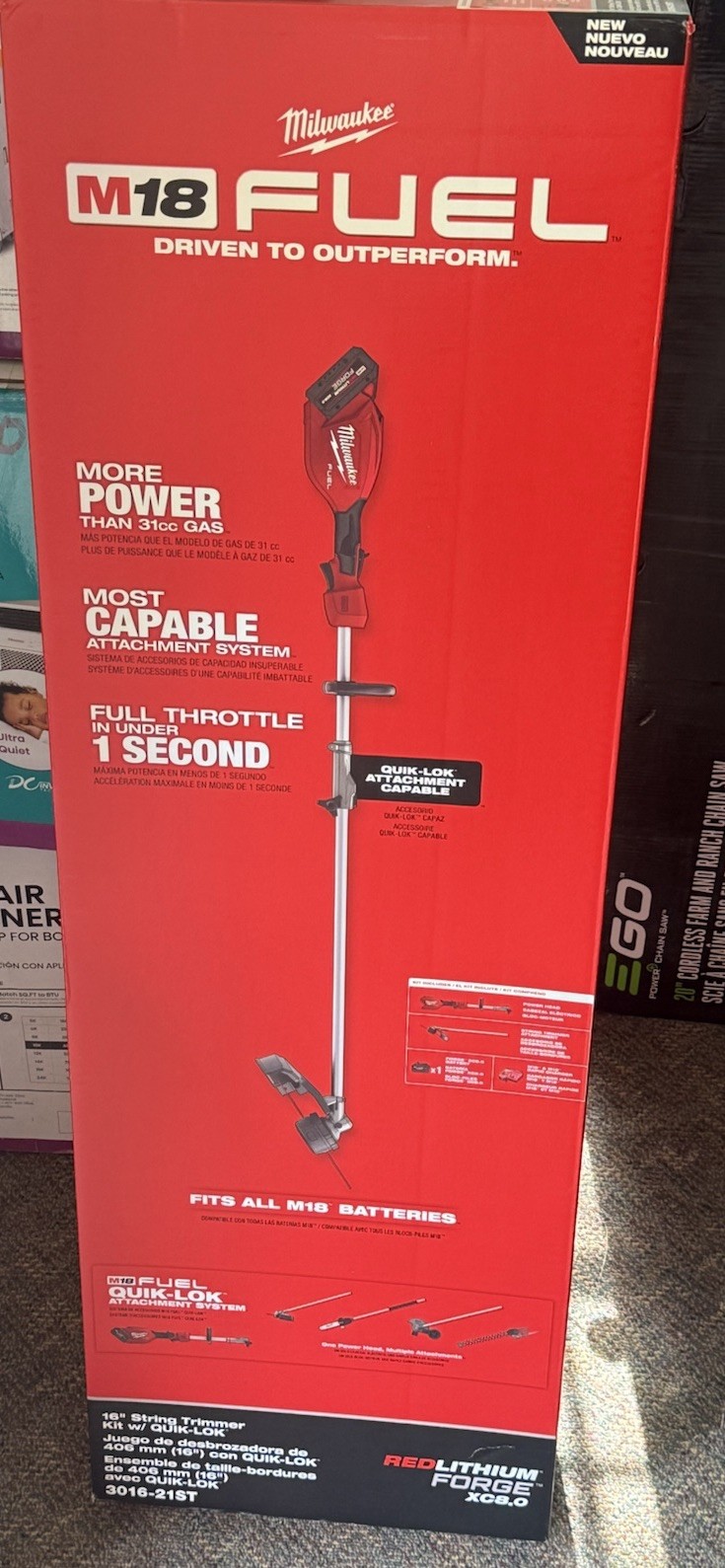 NEW Milwaukee M18 16" FUEL String Trimmer 3016-20ST 18V w/ QUIK-LOK - Tool Only gallery