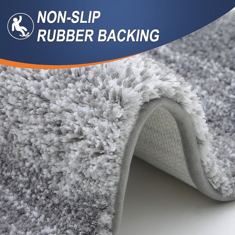 Luxurious Microfiber Bath Mat -Gradient Design Soft Absorbent Non-Slip (30"x20") gallery