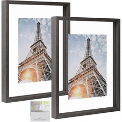 Double Sided Floating Picture Frame Wall Mount Tabletop Easy Install Gift New