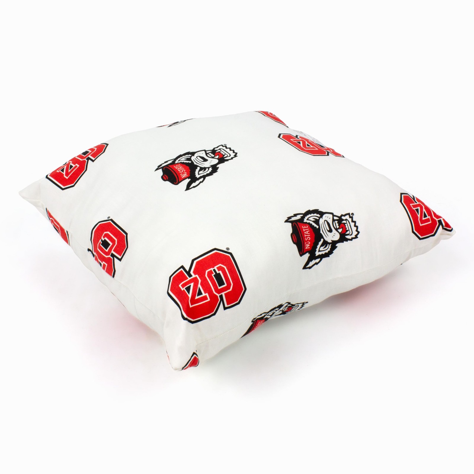 College Covers Single Decorative Pillow Pillow, Square, NC State Wolfpack White gallery
