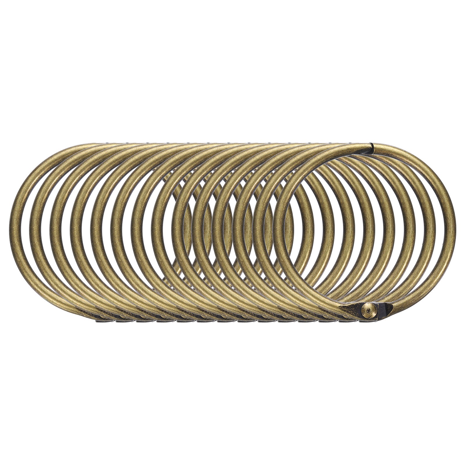 14pcs Shower Curtain Rings 1.5 Inch Round Snap Hooks for Curtain Rods Bronze gallery