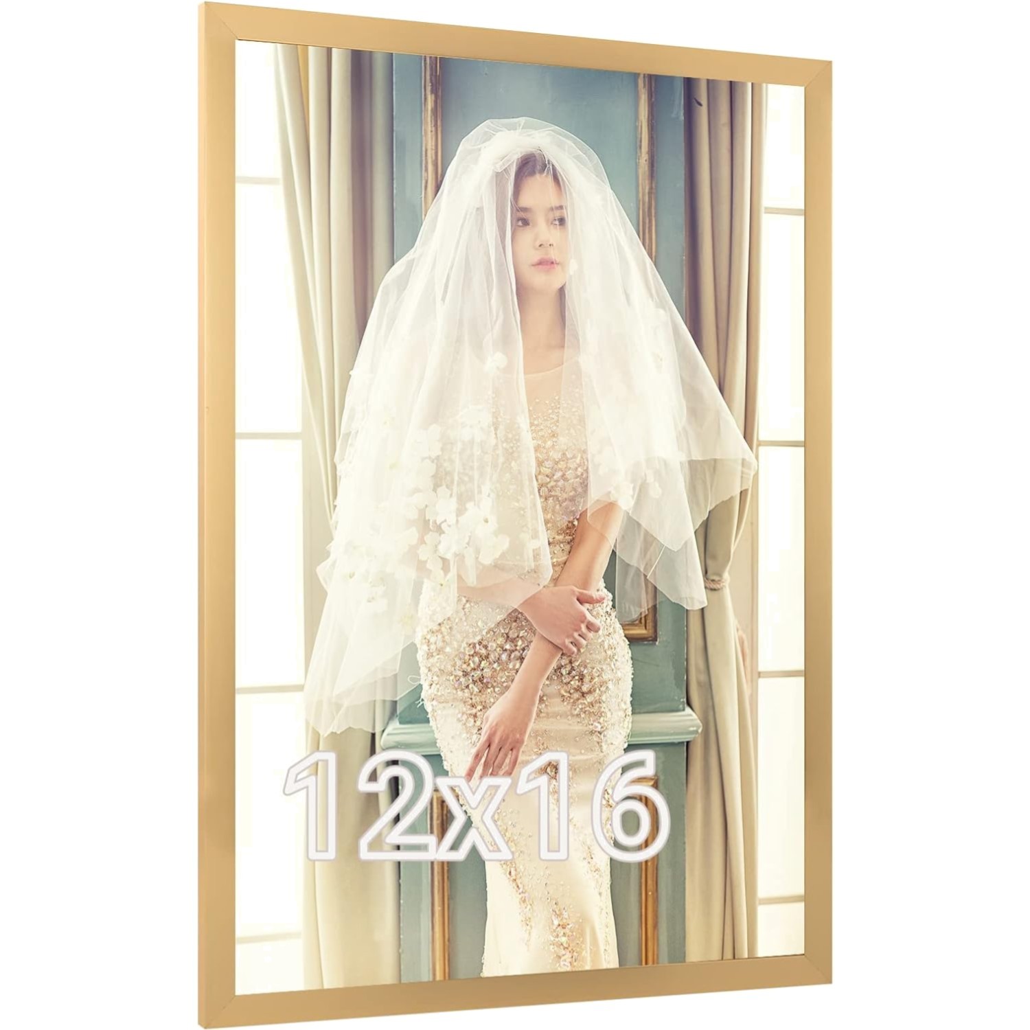 Ornate 12x16 Gold Frame - Adjustable for Vertical or Horizontal Display gallery