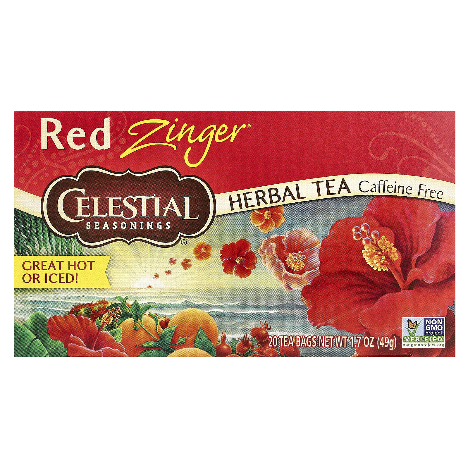 Herbal Tea, Red Zinger®, Caffeine Free, 20 Tea Bags, 1.7 oz (49 g) gallery