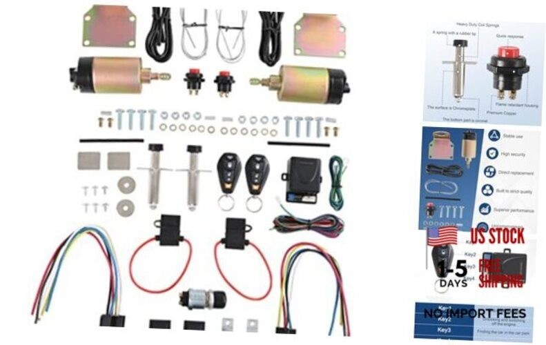 Shaved Handle Door Popper Kit - 2 Door Kit with Remote - 85 lb - Set of 1 gallery