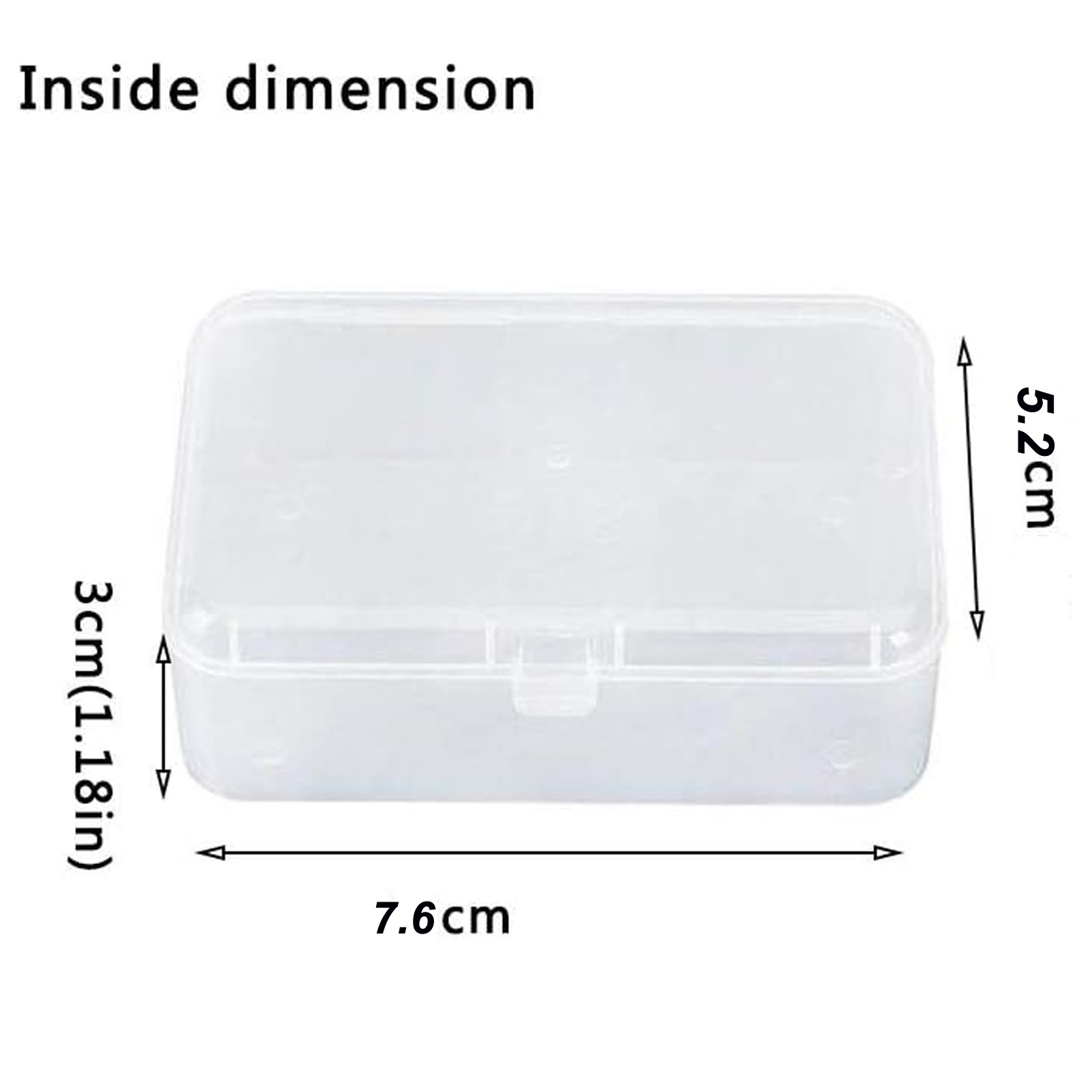 Lots Clear Plastic Storage Container Box Hinged Lid Art Jewelry Making Organizer gallery