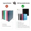 360 Degree Pivotable Binder, Upgraded 3 Ring Binder 1 inch, Flexible 1 Black gallery