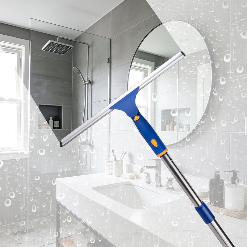 14 inch Multi-Purpose Shower Squeegee for Glass Doors, Swivel Window Squeegee gallery