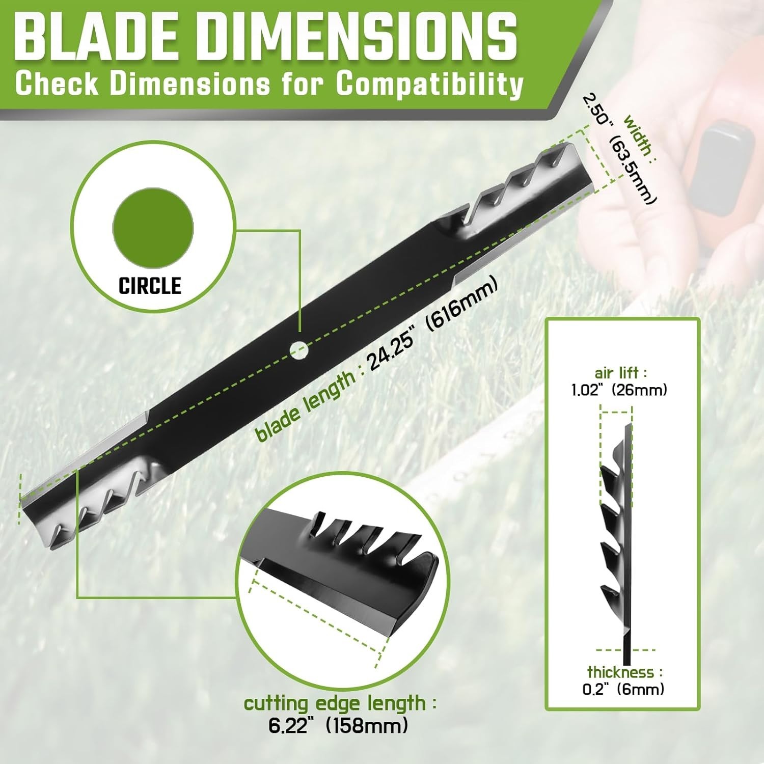 3 PACK High-Lift Mulching Blades for Bad Boy 038-5400-00 038-7230-00 gallery