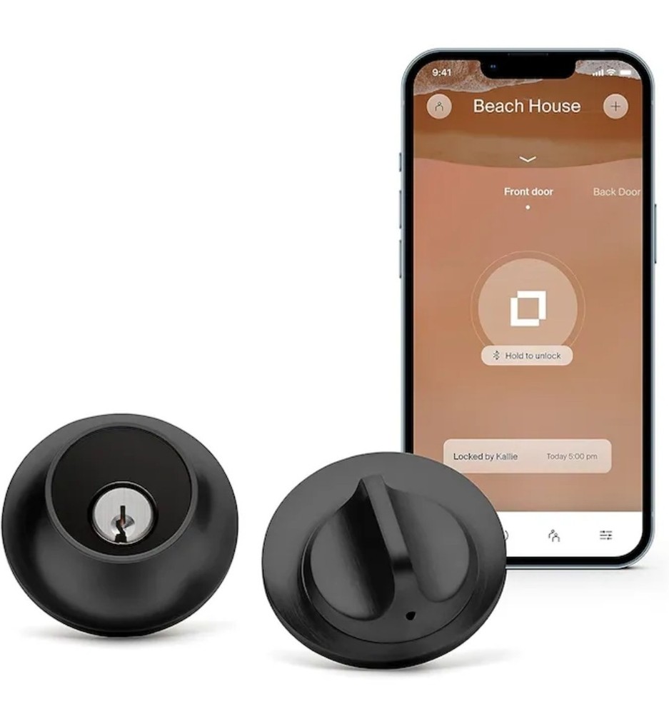 Level Lock Smart Lock Touch Edition Smart Deadbolt Keyless Entry, Black - SEALED