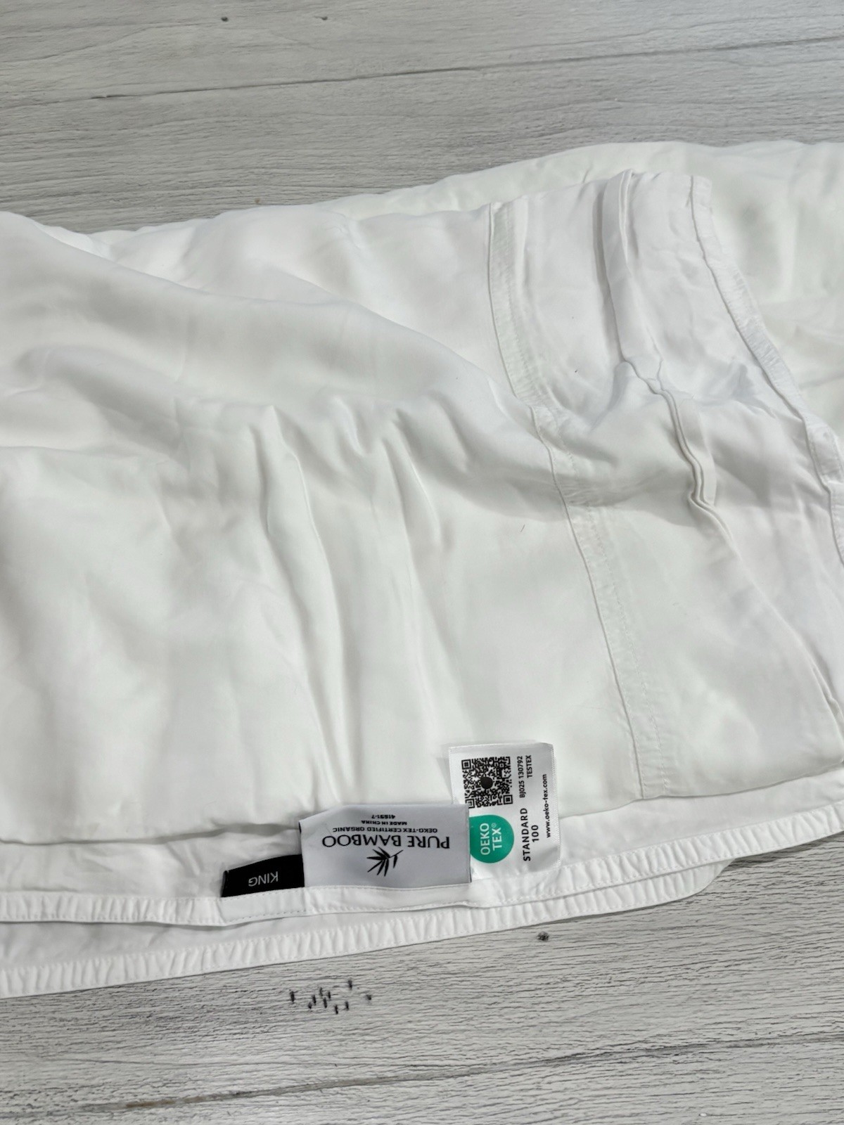 PURE BAMBOO White Flat Sheet 100% ORGANIC Viscose Bamboo 102” X 108” KING Size gallery