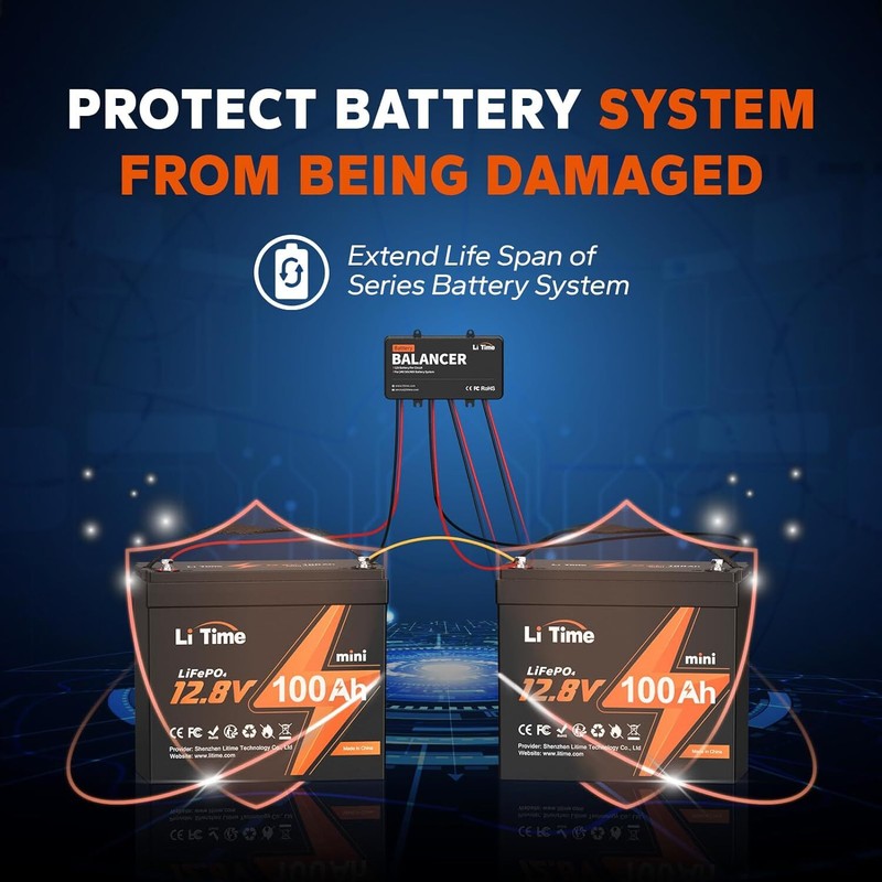 LiTime 24V/36V/48V Battery Balancer Equalizer for Lead Acid Gel Lithium battery gallery
