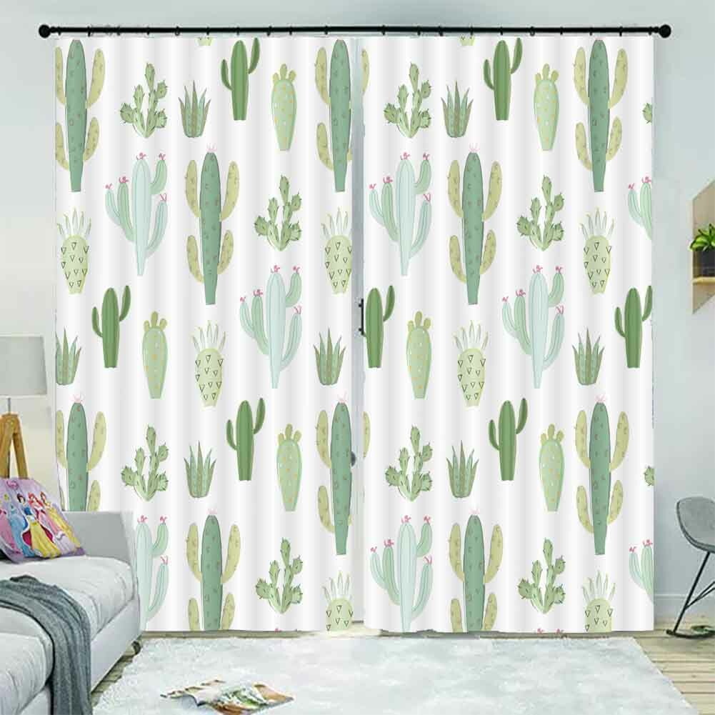 Cactus Calm Turbulence 3D Curtain Blockout Photo Printing Curtains Drape Fabric gallery