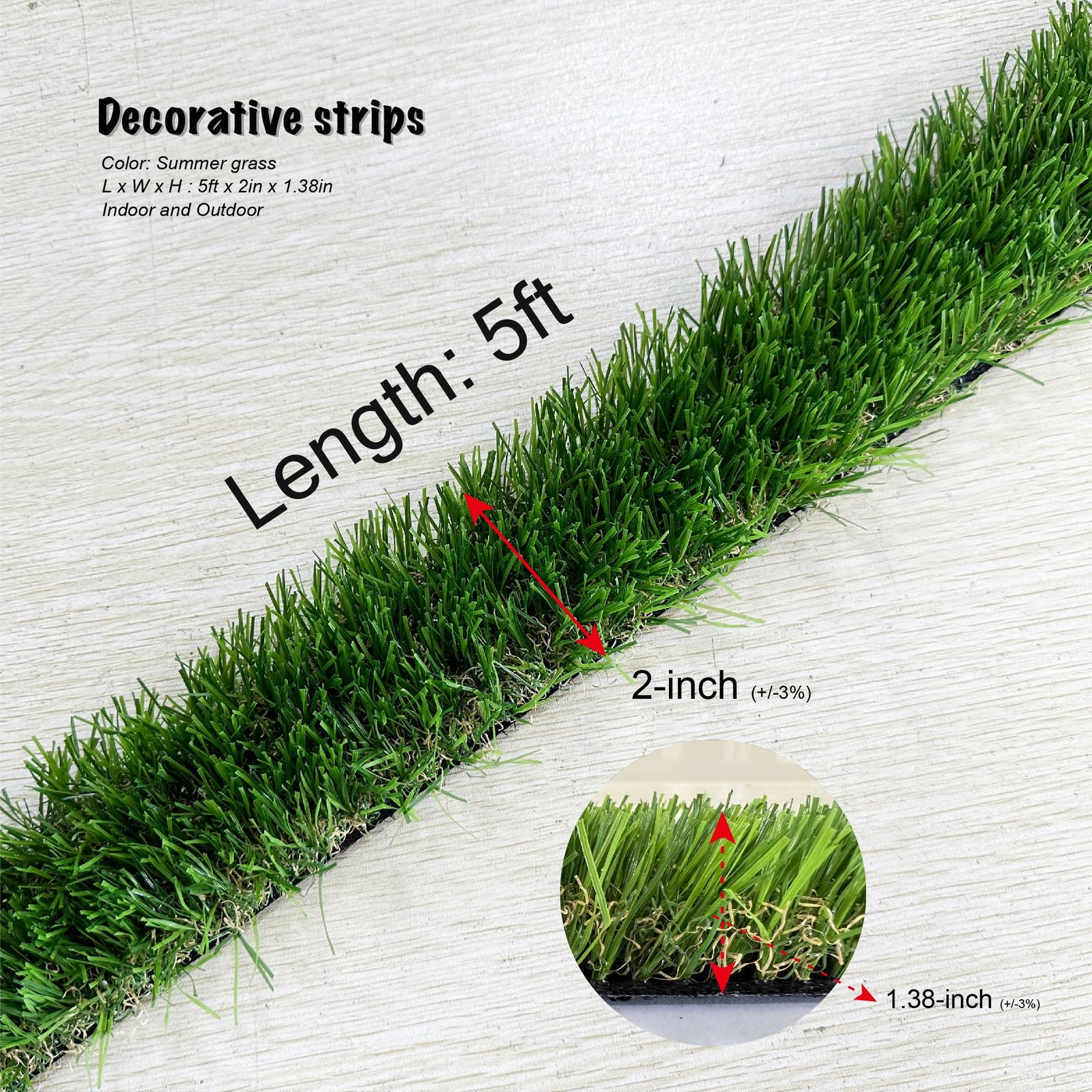 Artificial Grass Decoration Strip Indoor/Outdoor DIY Fake Grass (Summer Grass, W gallery