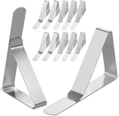 Tablecloth Clips – 12 Pack Stainless Steel, Rust Proof Table Clips for Home