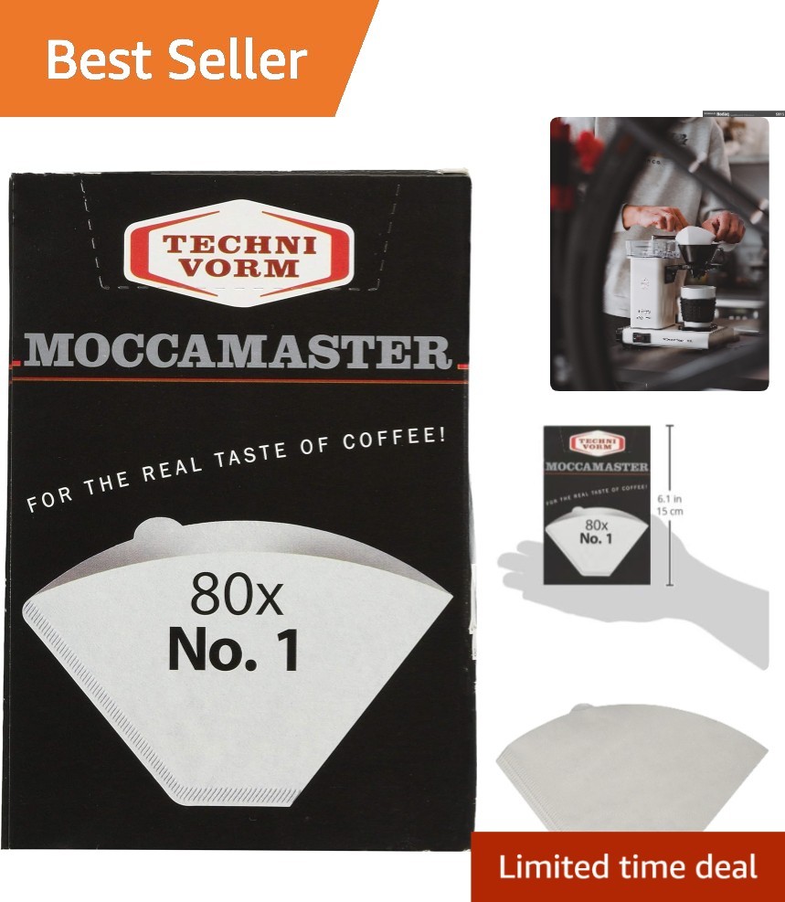 Technivorm 85090 Cup-One Paper Filters, 80 Count - Eco-Friendly & Bleach-Free gallery