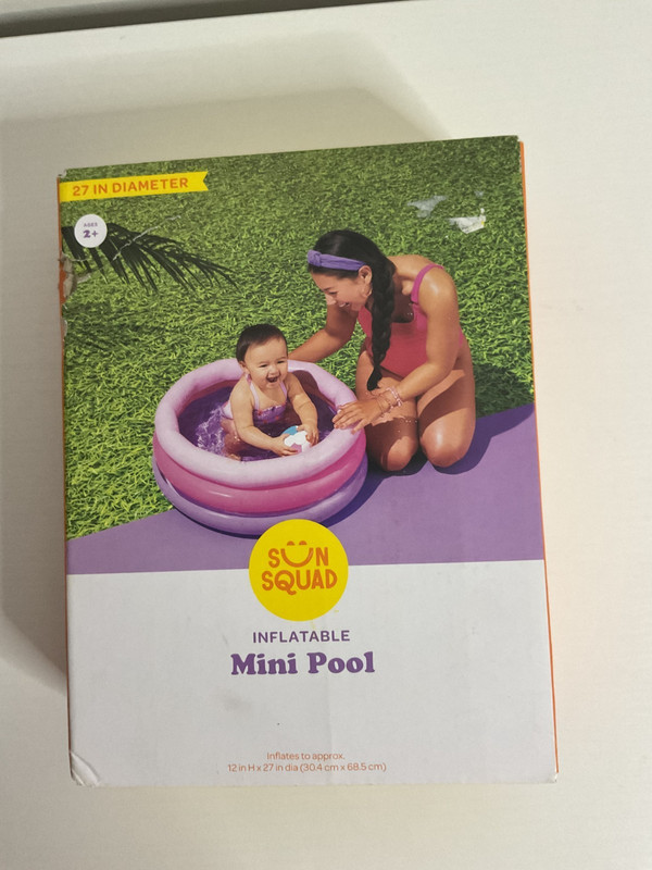 Sun Squad Inflatable Mini Pink/purple Pool Kiddie Splash Water Toy 27 Inch New gallery