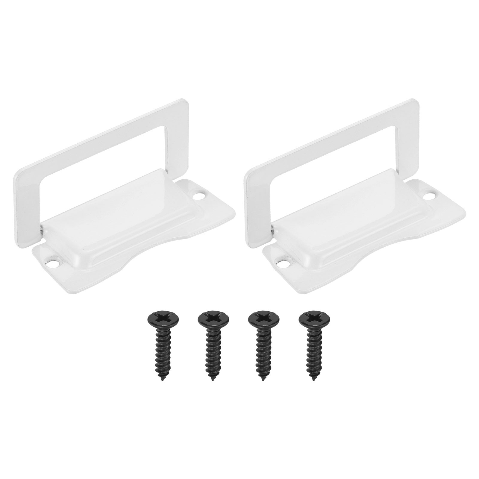 2Pcs Recessed Pull Door Handle Invisible Flush Pull Handle with Screw White gallery
