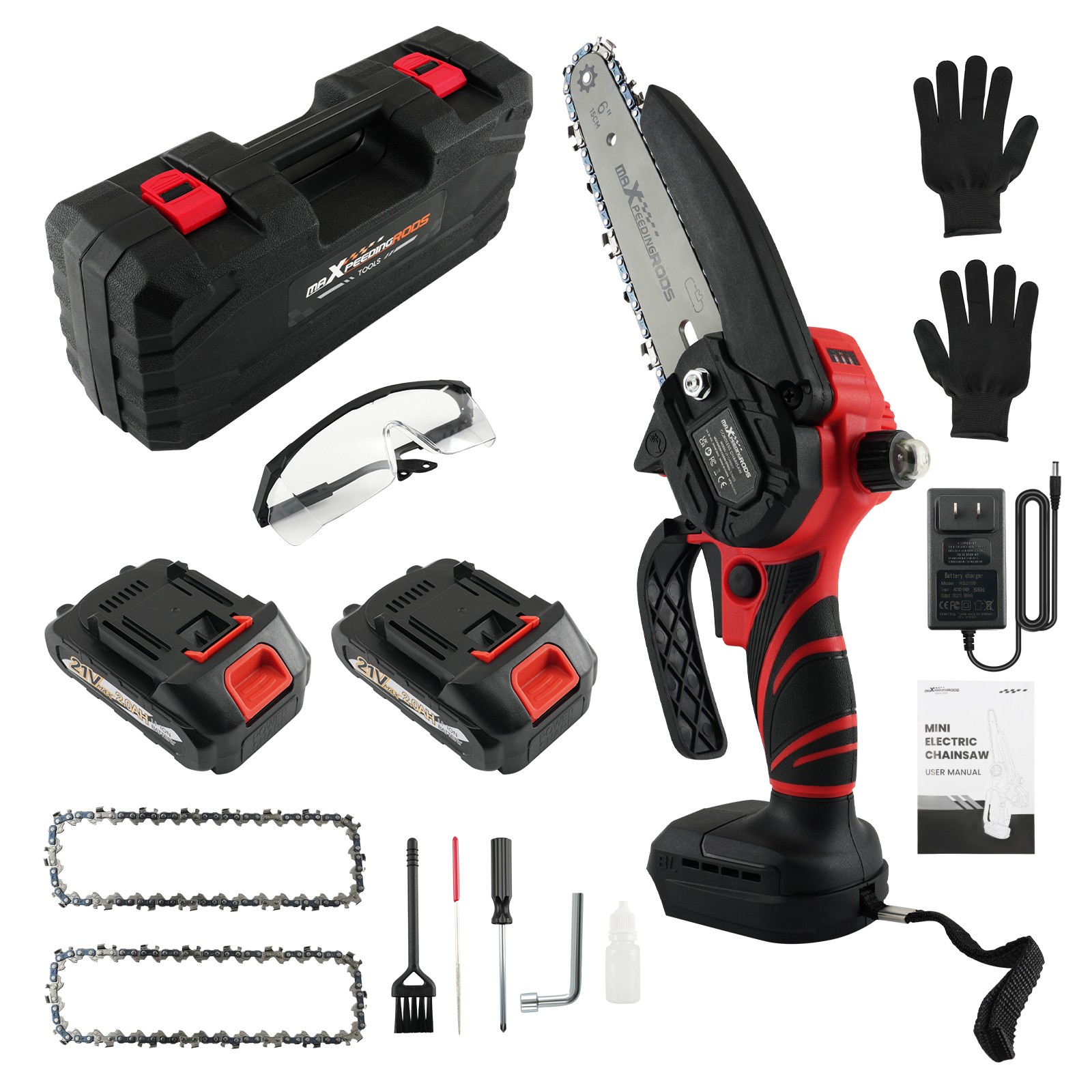 Electric Cordless for Mini Chainsaw 21V 3 Chains Wood Cutting Garden Tool gallery