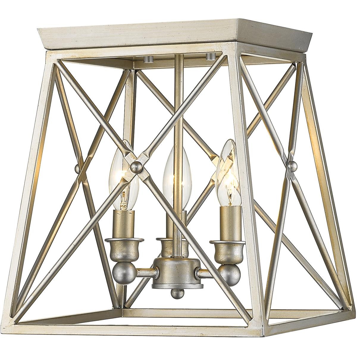 Z-Lite 447F11-AS Trestle Flush Mount Antique Silver gallery