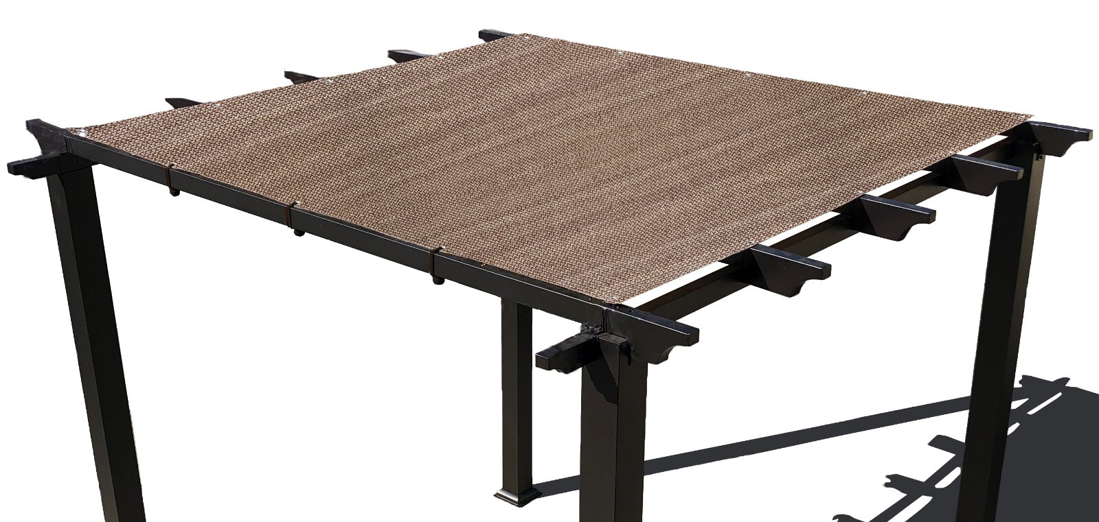 Breathable Pergola Sun Shade Privacy Cover Panel Patio Canopy w/ Grommets Walnut gallery