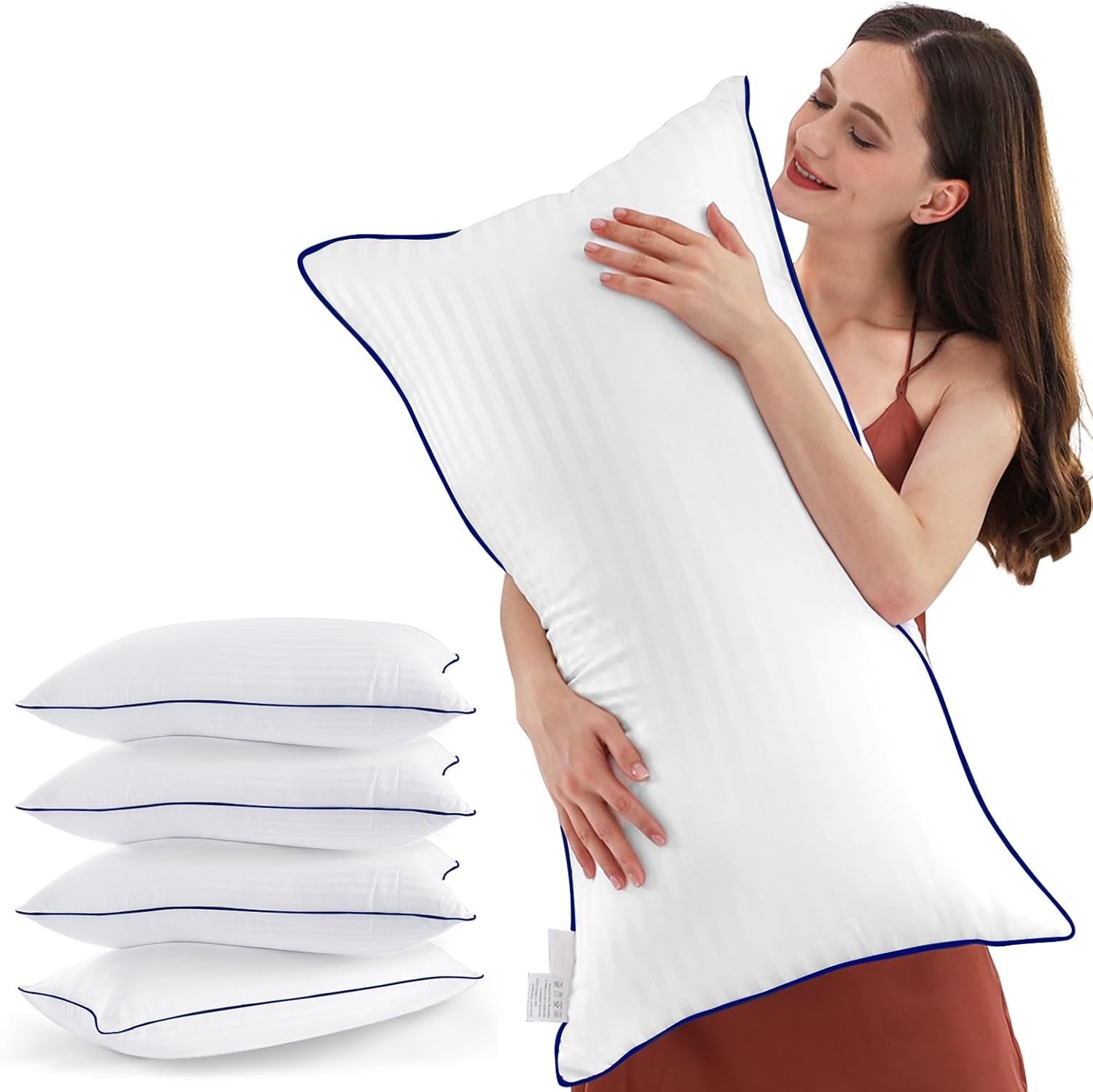 Bed Pillows for Sleeping, King Size Set of 4 (Pack 4), White gallery