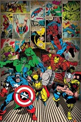 Marvel Comics – Comic Poster / Print (Here Come The Heroes) (Size: 24″ X 36″)
