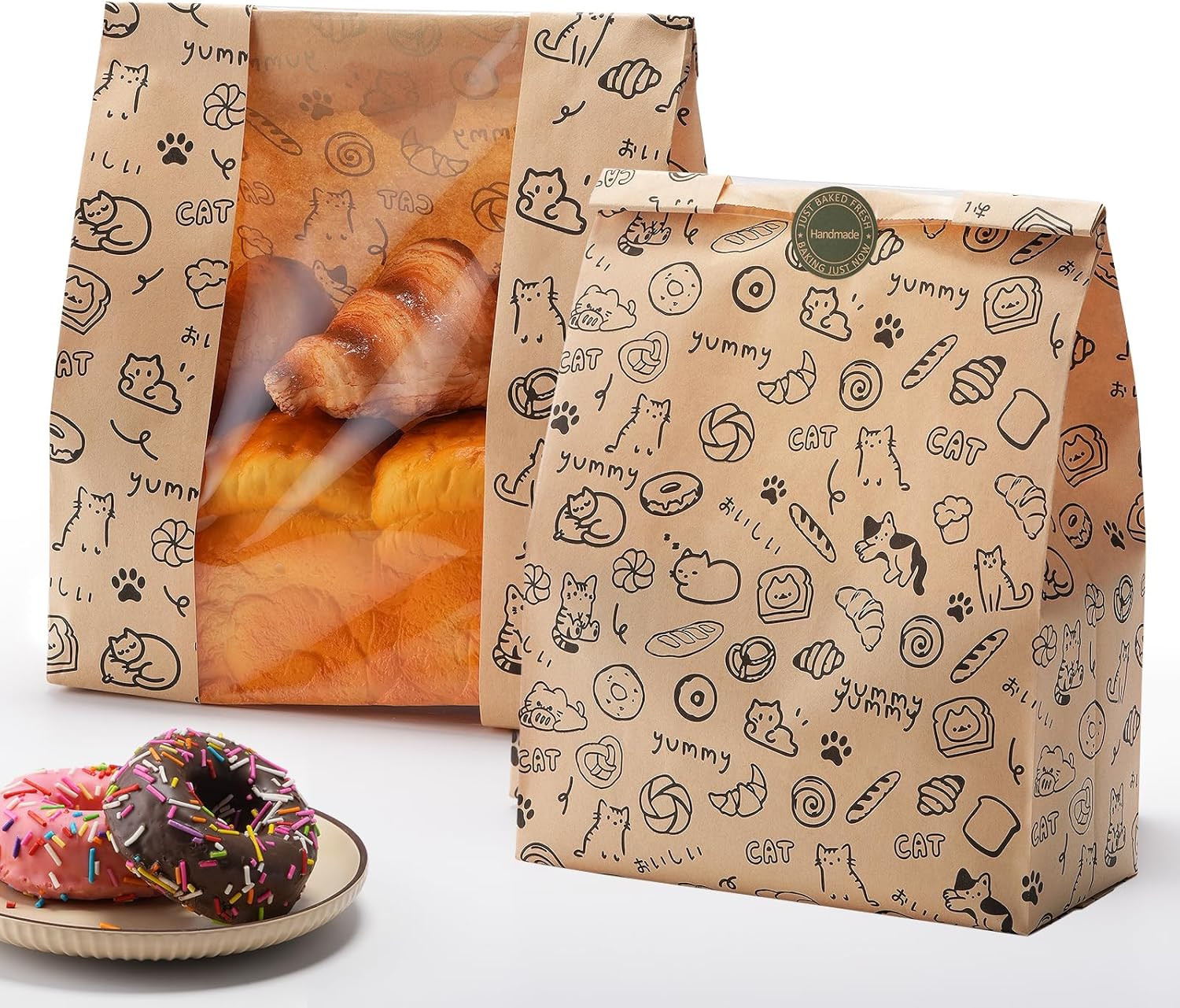 24PCS Paper Bread Bags for Homemade Bread and Sourdough, Clear Window Bakery Bag gallery