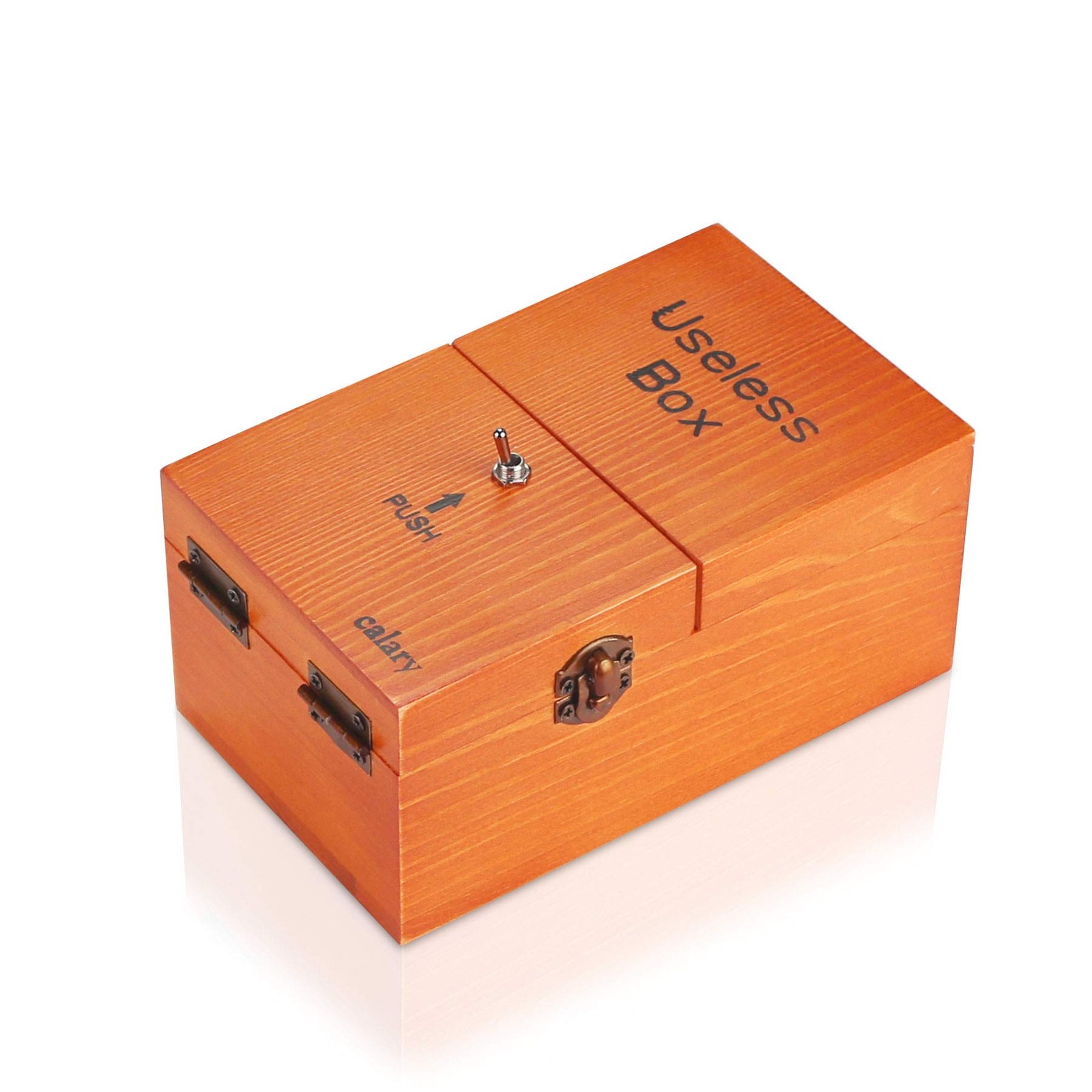 Useless Box Self-Turning Off Machine Fully Assembled (Brown) gallery