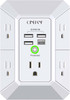 5 Outlet Surge Protector Wall Charger 4 USB Ports Power Strip 1680J QINLIANF gallery