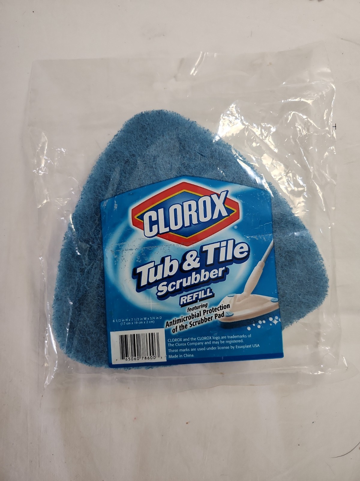 CLOROX Tub & Tile Scrubber REFILL Pad Triangle Antimicrobial Bathroom gallery